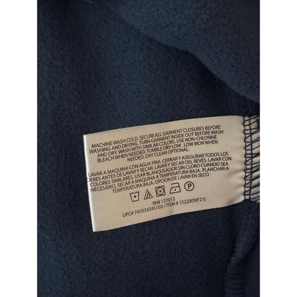 Orvis Men's Bonded Mesh Full Zip Jacket Fleece Lined Blue Size M - Picture 13 of 15